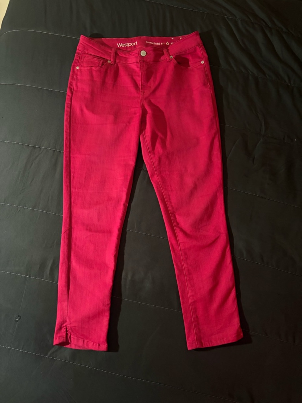 Westport Signature Fit Size 6 Ankle Skinny Jeans in Bright Red